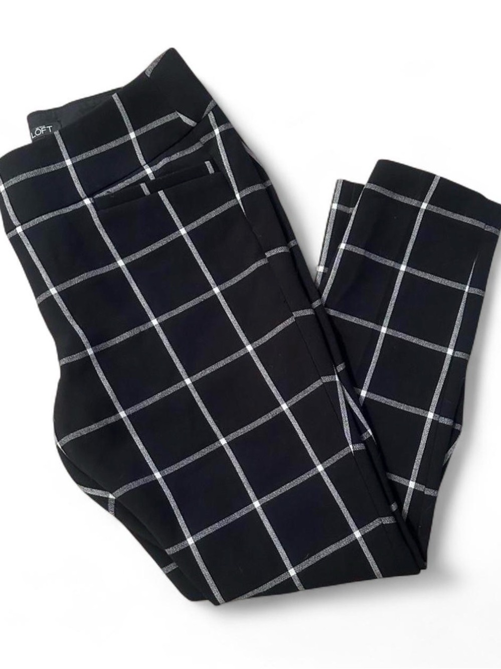 LOFT Black Windowpane Plaid Men's Pants